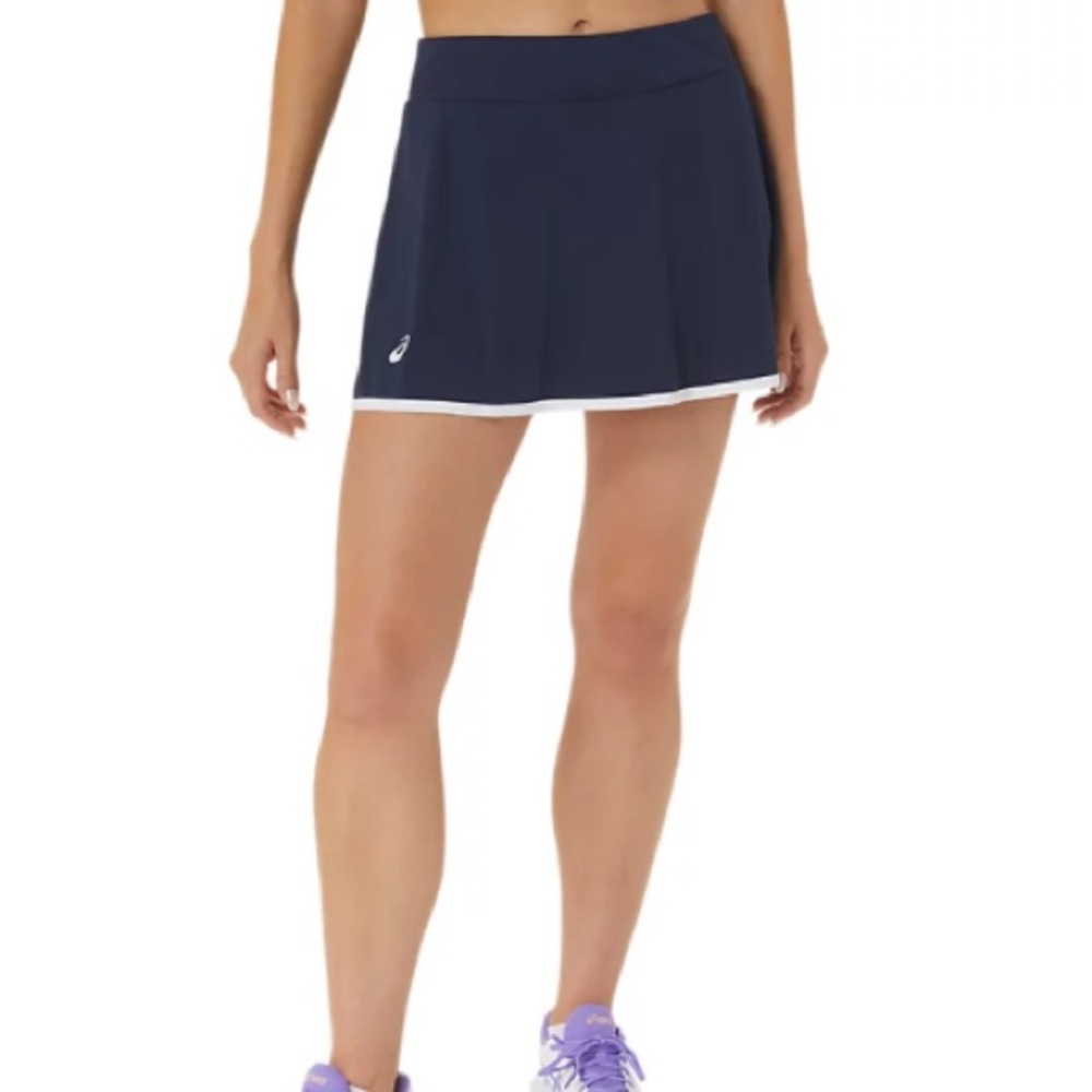 NWT ASICS Tennis Court Skort Skirt Womens Navy Blue Medium Athleticwear Training - Picture 6 of 9